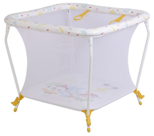 Манеж Polini Kids Малышарики Солнечный день, белый. Фото №1