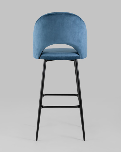 Стул барный Меган велюр пыльно-синий. Фото №6