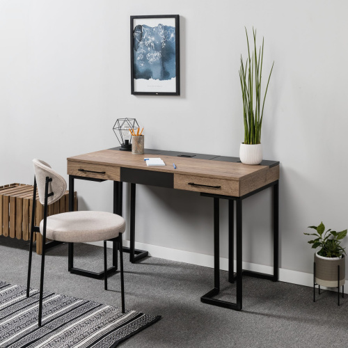 Стол рабочий лофт дуб табак графит . Фото №18