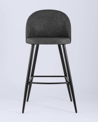 Стул барный Лион темно-серая экокожа фото Стул барный Лион темно-серая экокожа. Фото №5