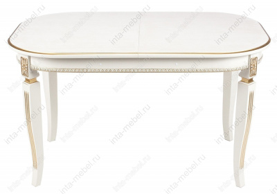 Стол деревянный Romeo молочный / патина золото фото Стол деревянный Romeo молочный / патина золото. Фото №3