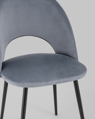 Стул Меган велюр серый фото Стул Меган велюр серый. Фото №9