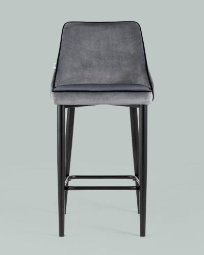 Стул полубарный Коби велюр серый. Фото №5