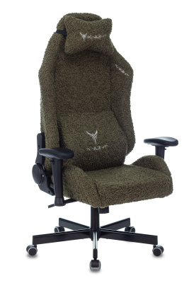 Кресло игровое Knight T1 хаки экомех с подголов. крестовина металл. Фото №2