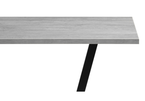 Стол деревянный Мичиган Лофт 110х70 25 мм бетон / черный матовый. Фото №4