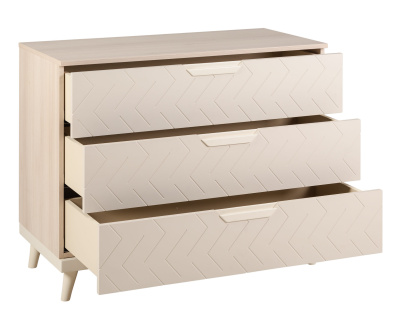 Комод с 3 ящиками Сканди Жемчужно-белый фото Комод с 3 ящиками Сканди Жемчужно-белый. Фото №4