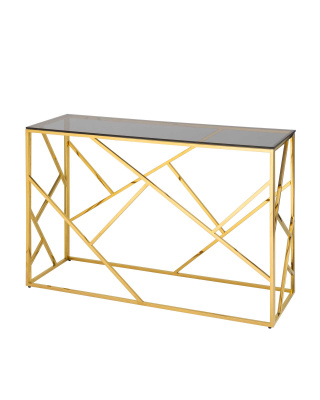 Консоль АРТ ДЕКО 120х40 золото стекло smoke фото Консоль АРТ ДЕКО 120х40 золото стекло smoke. Фото №2