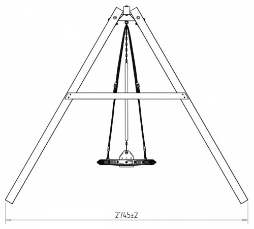 Качели детские Р911-20, коричневый. Фото №8