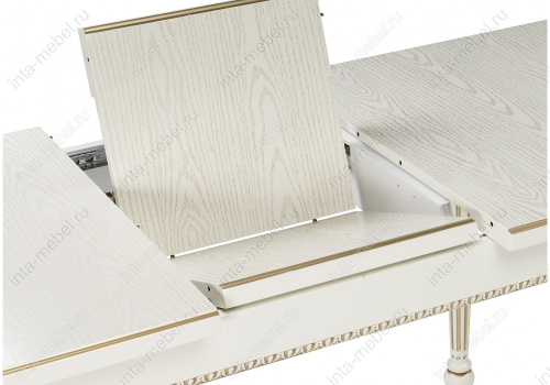 Стол деревянный Леджер слоновая кость / патина золото. Фото №6