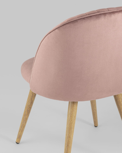Стул Лион Страйпс велюр розовый. Фото №8