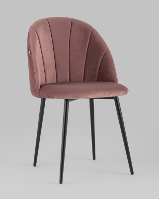 Стул Логан велюр пыльно-розовый. Фото