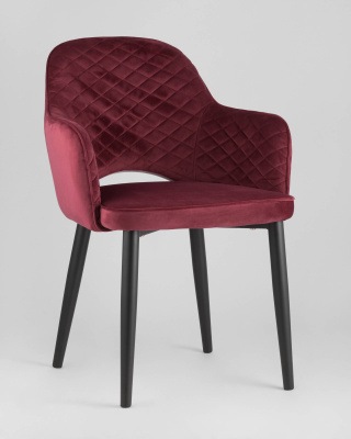 Стул Венера диамант велюр бордовый. Фото