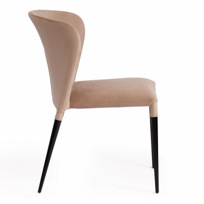 Стул ALVOR (mod. 715) ткань/металл, 48х65х86 см, высота до сиденья 51 см, бежевый barkhat 5/черный (поставляется по 4 шт). Фото