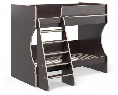 Кровать двухъярусная Р434 Капризун 3, древесина коричневая светлая дуб. Фото