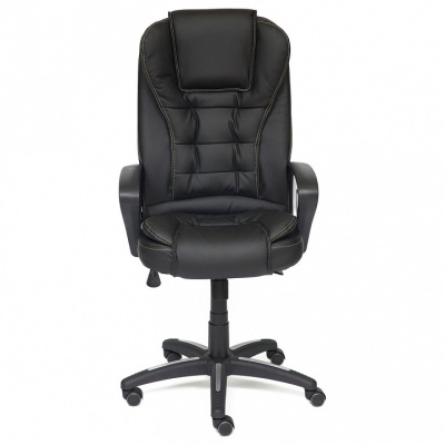 Компьютерное кресло BARON кож/зам, черный/черный перфорированный 36-6/36-6/06  id -. Фото