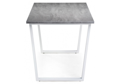 Стол деревянный Лота Лофт 120 25 мм белый матовый / бетон. Фото №3