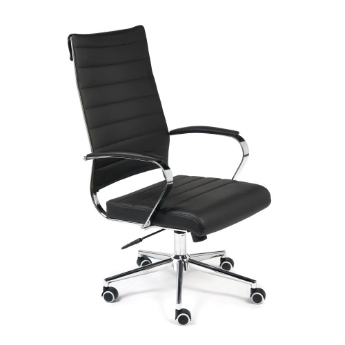Кресло офисное City (кож/зам, черный). Фото №1