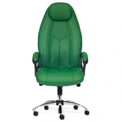 Компьютерное кресло BOSS люкс хром кох/зам зеленый/зеленый перфорированный, 36-001/36-001/06. Фото