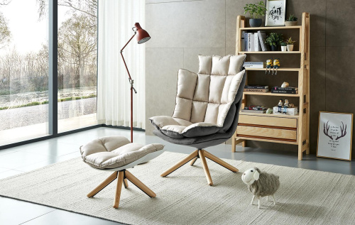 Дизайнерское кресло DC-1565С (бежевое) BEIGE. Фото №7