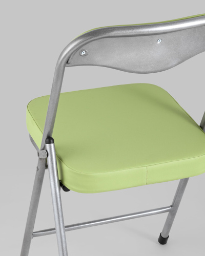 Стул складной ДЖОН металлик, салатовый. Фото №8