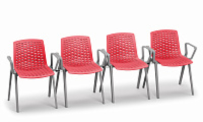 Стул Lux-4 каркас серый с подлокотниками фото Стул Lux-4 каркас серый с подлокотниками. Фото №4