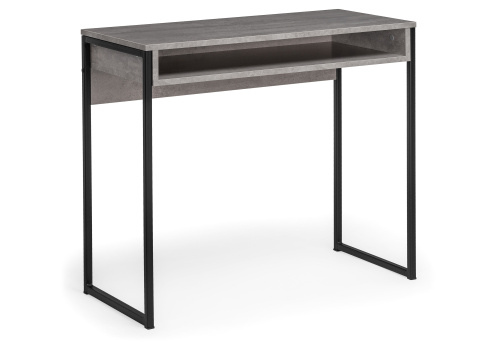 Стол, Лео Лофт бетон / матовый черный. Фото №1