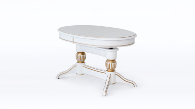 Стол Лира 11 (трансформер) с патиной (резная нога). Фото №2