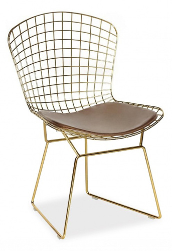 Стул  BAZALT с подушкой (mod. DC5079) металл, 49,5*46,5*81,5 см, золотой гальваник (поставляется только по 2 шт). Фото №1